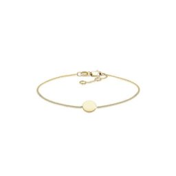 Elli PREMIUM Elli PREMIUM Armband Kreis Basic Geo Anhänger Armschmuck 375er Gelbgold Armbänder & Armreife Damen