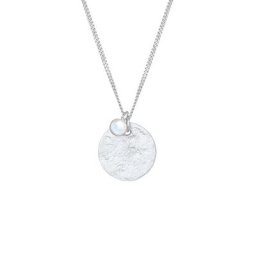 Elli Elli Halskette Plättchen Vintage Organic Mondstein 925 Silber Ketten Damen