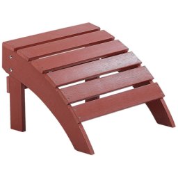 Fußhocker für Gartenstuhl Rot Kunstholz Muskoka Adirondack Stil Balkon Terrasse Outdoor Garten Zubehör Möbel