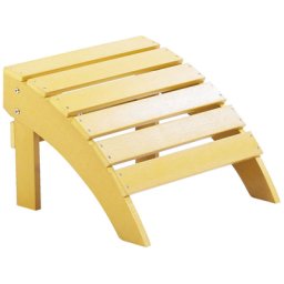 Fußhocker für Gartenstuhl Gelb Kunstholz Muskoka Adirondack Stil Balkon Terrasse Outdoor Garten Zubehör Möbel