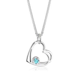 Elli Elli Halskette Herz Kristalle 925 Sterling Silber Ketten Damen
