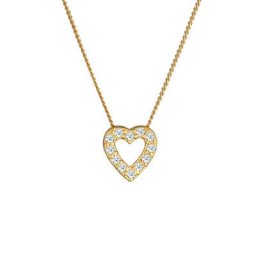 Elli DIAMONDS Elli DIAMONDS Halskette Herz Klassisch Diamant (0.18 ct.) 585 Gelbgold Ketten Damen