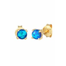 Elli Elli Ohrringe Stecker Opal Rund Synthetisch 925 Silber Damen