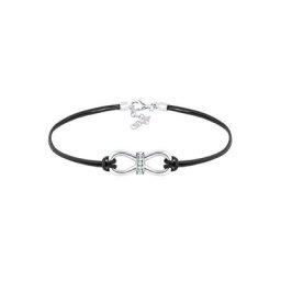 Elli Elli Armband Leder Infinity Kristalle Silber Armbänder & Armreife Damen
