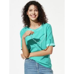 Walbusch Damen Seiden Shirtbluse Edel Basic einfarbig Lagune