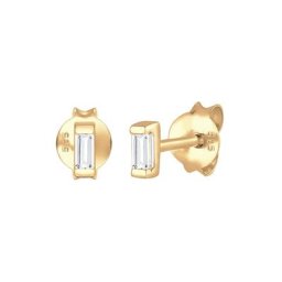 Elli PREMIUM Elli PREMIUM Ohrringe Minimal Geo Topas Edelstein Zart 585 Gelbgold Damen