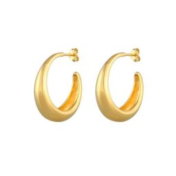 Elli Elli Ohrringe Creolen Hänger Chunky Hoops Basic Cool 925 Silber Damen