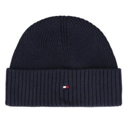 Tommy Hilfiger TH Flag Strickmütze 23 cm Mützen & Caps Violett Herren