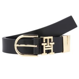 Tommy Hilfiger TH Lux 3.0 Gürtel Leder Schwarz Damen
