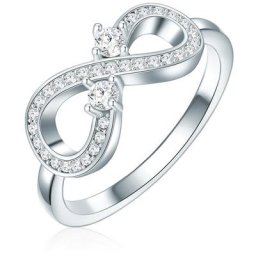Lulu & Jane Ring Metall-Legierung verziert mit Kristallen von Swarovski® in Silber Ringe Damen