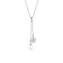 Elli Elli Halskette Y-Kette Perle Kugel 925 Sterling Silber Ketten Damen