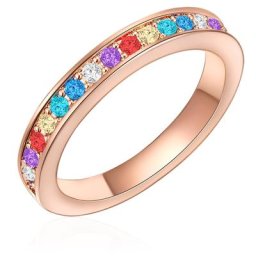 Lulu & Jane Ring Metall-Legierung verziert mit Kristallen von Swarovski® in Roségold Ringe Damen