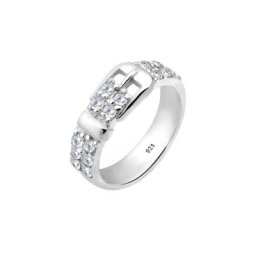 Elli Elli Pierścień Gürtel Basic Zirkonia 925 Silber Ringe Damen