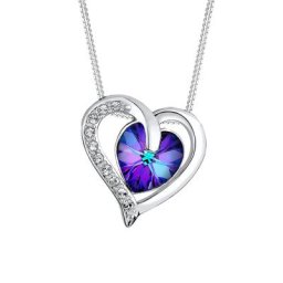 Elli Elli Halskette Herz Luxus Kristalle 925 Silber Ketten Damen