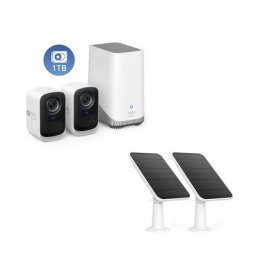 S300 eufyCam (eufyCam 3C)+ eufyCam Solar Panel Ladegerät (Doppelpack)+1 TB Festplatte