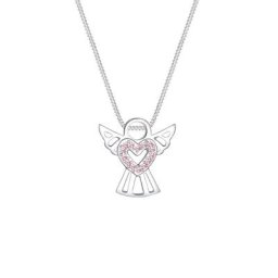 Elli Elli Halskette Engel Herz Kristalle 925 Silber Ketten Damen