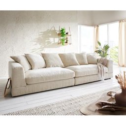 DELIFE Big-Sofa Justo 310x110 cm Chenille Beige, Big Sofas