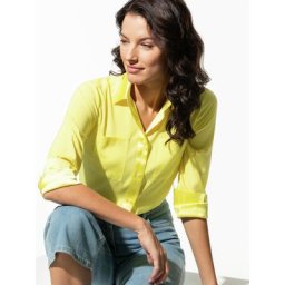 Walbusch Damen Hemd Seidenbluse Edel Basic einfarbig Zitrone