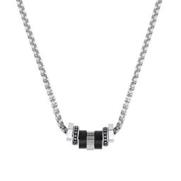 s.Oliver Kette mit Anhänger für Herren, Edelstahl Herrenschmuck