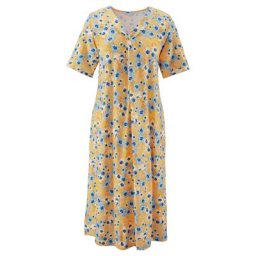 Avena Damen Jerseykleid Luftig-Leicht Gelb