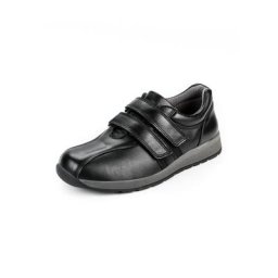 Avena Herren Hallux-Bequem-Klettslipper Schwarz