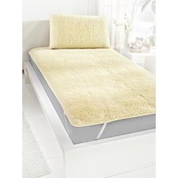 Avena Herren Schurwoll-Matratzenauflage Beige