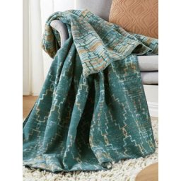 Avena Herren Bio-Baumwolldecke Jacquard Blau
