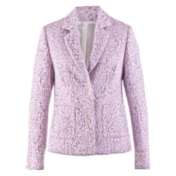 Avena Damen Blazer-Jacke Lila geblümt