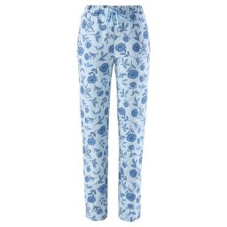 Avena Damen Lounge-Hose Blau geblümt
