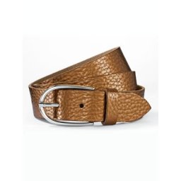 Avena Damen Ledergürtel Metallic Braun