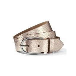 Avena Damen Ledergürtel Metallic Gelb