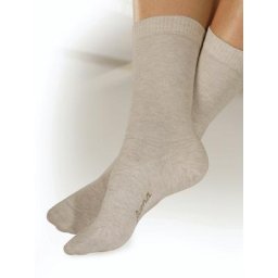 Avena Herren Baumwoll-Socke Beige einfarbig