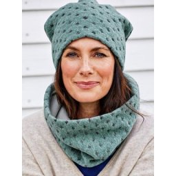 Avena Damen Beanie-Wollmütze Gruen