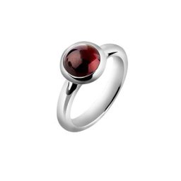 Nenalina Nenalina Ring Granat Cabochon Edelstein 925 Sterling Silber Ringe Damen