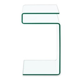 Beistelltisch CHELSEA - Design-Beistelltisch, Transparentes gehärtetes Glas, H69