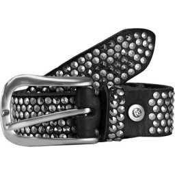 b.belt Nietengürtel Leder Gürtel Schwarz