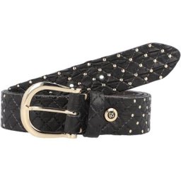 b.belt Lina Gold Nietengürtel Leder Gürtel Schwarz Damen