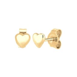 Elli PREMIUM Elli PREMIUM Ohrringe Herz Liebe Geschenkidee 585 Gelbgold Damen