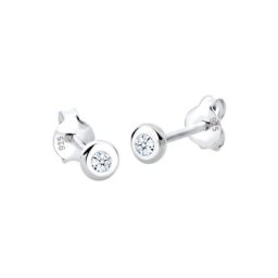 Elli DIAMONDS Elli DIAMONDS Ohrringe Basic Diamant (0.06 ct.) 925 Silber Geschenkidee Damen