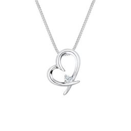 Elli DIAMONDS Elli DIAMONDS Halskette Herz Verbunden Diamant (0.03 ct.) 925 Silber Ketten Damen