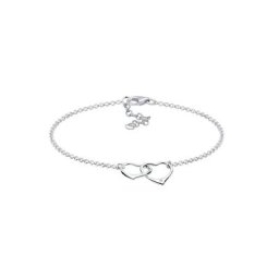 Elli DIAMONDS Elli DIAMONDS Armband Herz Anhänger Liebe Diamant (0.015 ct.) 925 Silber Armbänder & Armreife Damen