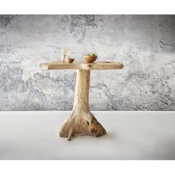 DELIFE Bartisch Westley Teakholz Natur Wurzelholz Unikat, Bartische