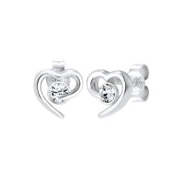Elli Elli Ohrringe Herz Kristalle Liebe 925 Silber Damen