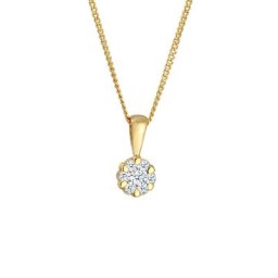 Elli DIAMONDS Elli DIAMONDS Halskette Blume Brilliant Diamant (0.12 ct.) 585 Gelbgold Ketten Damen