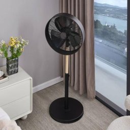 Starluna Gergo Standventilator, Gummibaum, schwarz