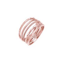 Elli Elli Pierścień Damski zestaw pierścionków Minimal Trendy Bloger Basic w srebrze próby 925 Sterling Silver Ringe Damen