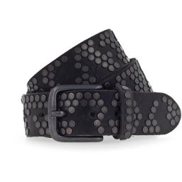 b.belt Nietengürtel Leder Gürtel Schwarz Damen