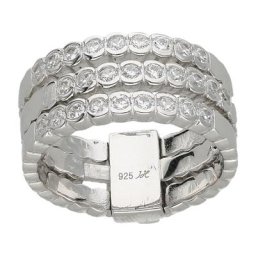 Smart Jewel Ring mit Zirkonia Steinen, glanz, Silber 925 Ringe Silber Damen