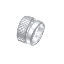 KUZZOI KUZZOI Ring Herren Bandring Basic 2er Set 925 Silber Ringe