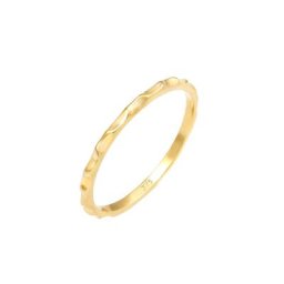 Elli PREMIUM Elli PREMIUM Ring Stacking Facetten Basic Minimal Look 375 Gelbgold Ringe Damen